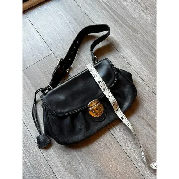 Mark Jacobs rare Vintage black leather bag with lock - Picture 4 of 16